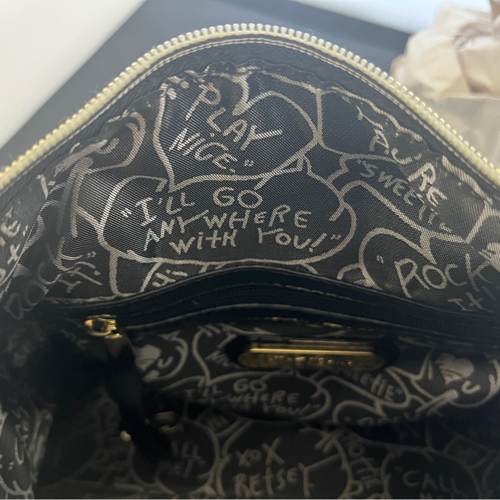 Betsy Johnson Handbag - Blue, Black And Floral - Picture 6 of 10